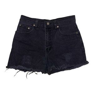 Vintage Bill Blass Cut Off Shorts Womens 8 Black Distressed Frayed Raw Hem
